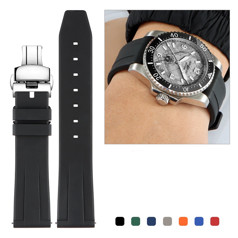 Shop Aftermarket Rubber Strap For Montblanc Watch Summit Smartwatch 4810 TimeWalker Bohème Heritage Heritage