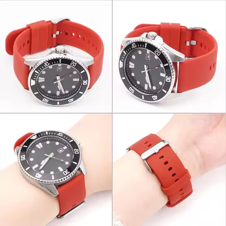 Royal Silicone Watch Band Soft Rubber Quick Release Watch Strap Waterproof Replacement Strap 16mm 18mm 20mm 22mm Multi-color Available