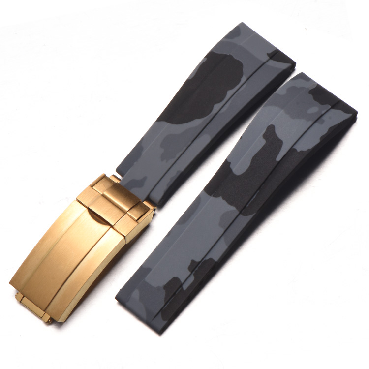 Top Silicone Rubber Sports watch bands accessories camouflage watch straps bracelet replacement for Rolx Datona (8) Top Silicone Rubber Sports watch bands accessories camouflage watch straps bracelet replacement for Rolx Datona