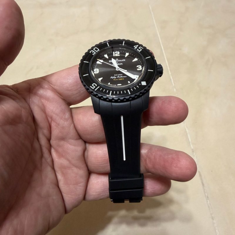22mm Silicone Straps For Swatch x Blancpain Bioceramic Scuba Fifty Fathoms (1) 22mm Silicone Straps For Swatch x Blancpain Bioceramic Scuba Fifty Fathoms