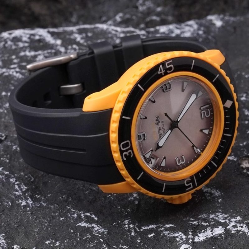 22mm Silicone Straps For Swatch x Blancpain Bioceramic Scuba Fifty Fathoms (16) 22mm Silicone Straps For Swatch x Blancpain Bioceramic Scuba Fifty Fathoms