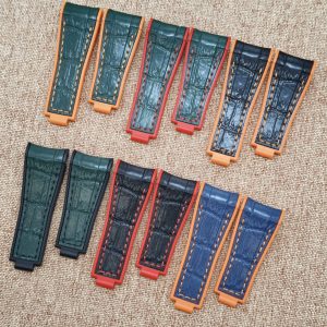 Shop Best 20mm Natural Rubber Watch Band Strap For Rolex Daytona Yacht Master Submariner Yacht-Master GMT 20mm (4)