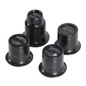 5 X 10X 15X 20X Black Jewelers Loupe Magnifier Magnifying Eye Loop Watchmakers Repair Eye Loupe Glass Tools (20X) (2) 5 X 10X 15X 20X Black Jewelers Loupe Magnifier Magnifying Eye Loop Watchmakers Repair Eye Loupe Glass Tools (20X)