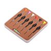 Octagonal 6Pcs Precision T-type Anti-slip Watch Screwdriver Set Stainless Steel Black Handle Watch Repair Tools Kit Boxe ( Royal Octagonal 6Pcs Precision T-type Anti-slip Watch Screwdriver Set Stainless Steel Black Handle Watch Repair Tools Kit Boxed
