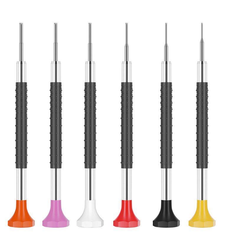 Octagonal 6Pcs Precision T-type Anti-slip Watch Screwdriver Set Stainless Steel Black Handle Watch Repair Tools Kit Boxe ( (5) Royal Octagonal 6Pcs Precision T-type Anti-slip Watch Screwdriver Set Stainless Steel Black Handle Watch Repair Tools Kit Boxed