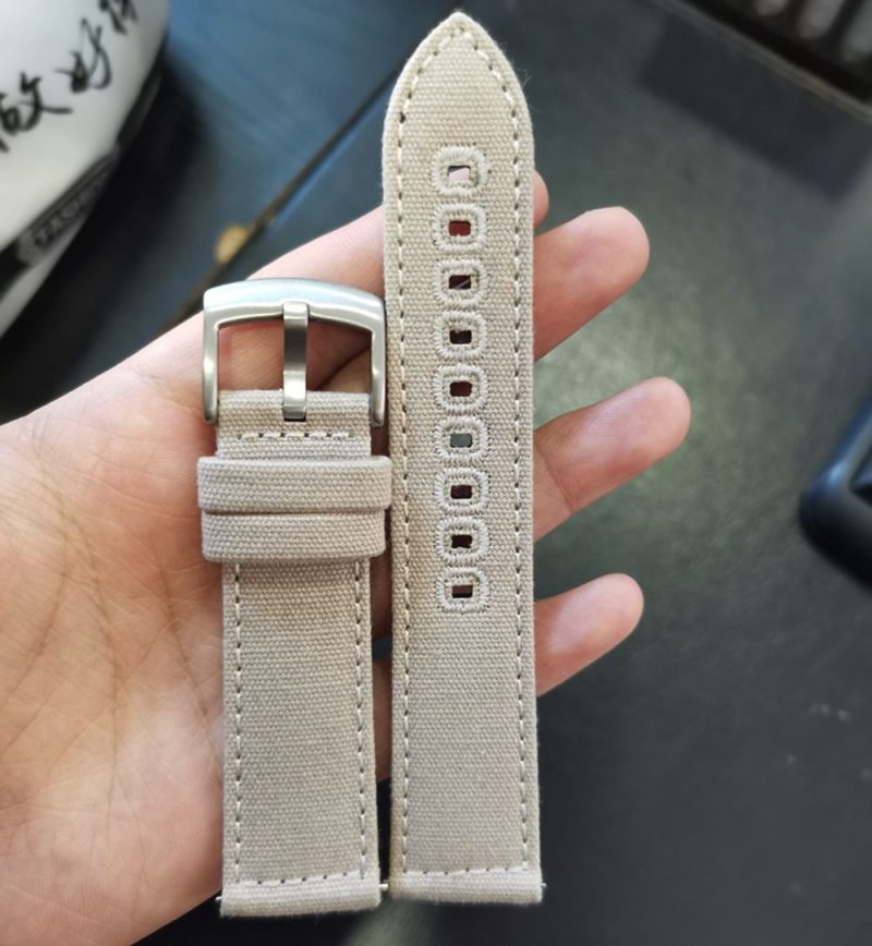 Premium Customized One Piece Canvas Wrist Watchbands 18mm 20mm 22mm 24mm Nylon Fabric Watch Bands1