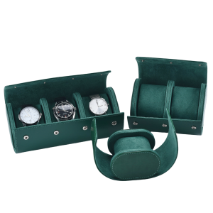 Premium in Stock Luxury Wholesale Custom Logo Embossed 1 2 3 Slots PU Leather Watch Travel Case Watch Roll1