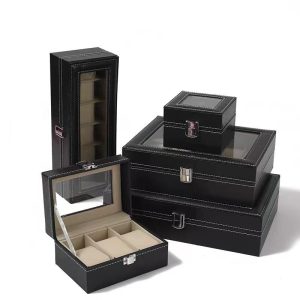 Premium Luxury PU Leather Watch Organizer Box with 2-3 Slots High-End Velvet Display Case In-Stock for Watches1