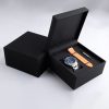 Premium Wholesale OEM ODM Custom Logo Matte Black Watch Bands Straps Watch Gift Box Pu Leather Watch Box Packaging2