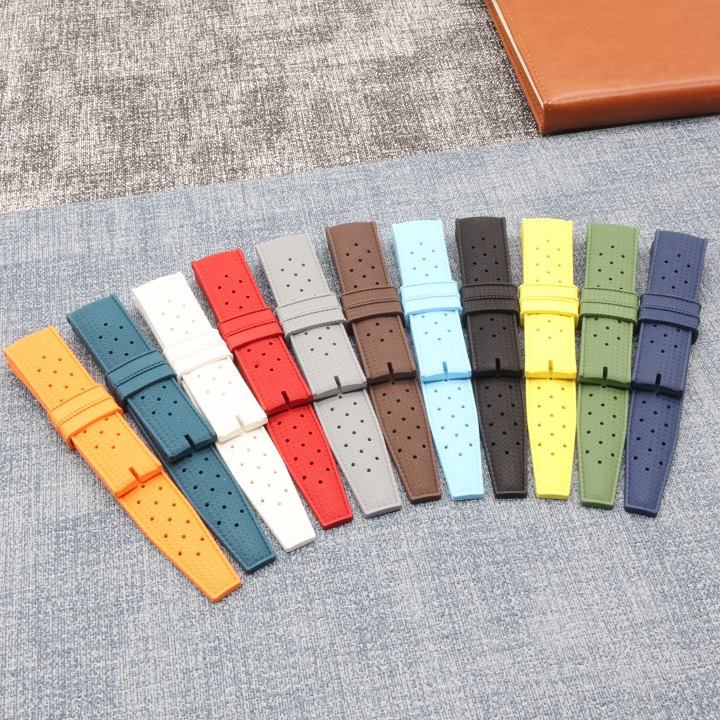 Premium Wrist Tropical Racing Diver Adjustable Custom Quick Release Replacement FKM Rubber Watch bands 20 22mm Watch Straps1