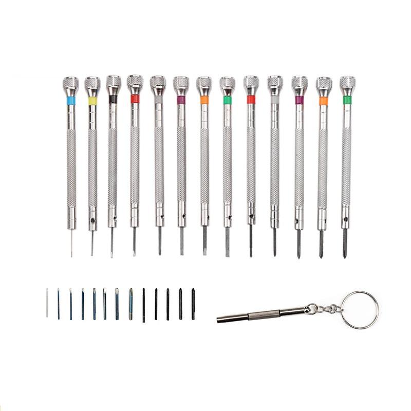 Set of 0.6-2.0mm Watch Repair Tools Stainless Steel Screwdriver for Watchmaker