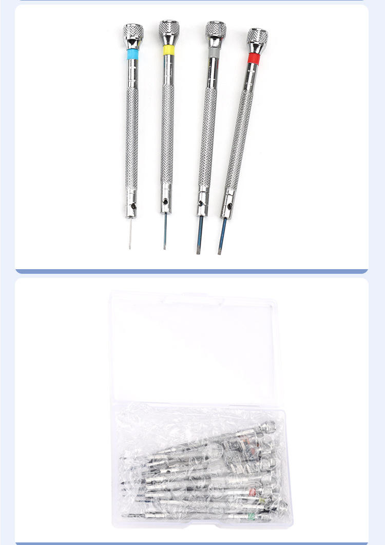 Set of 0.6-2.0mm Watch Repair Tools Stainless Steel Screwdriver for Watchmaker