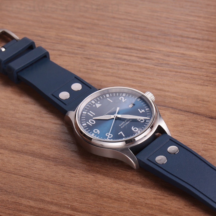 20/21mm/22mm Quick Release FKM Rubber Strap For IWC Portugieser/All Pilot With Rivet Style