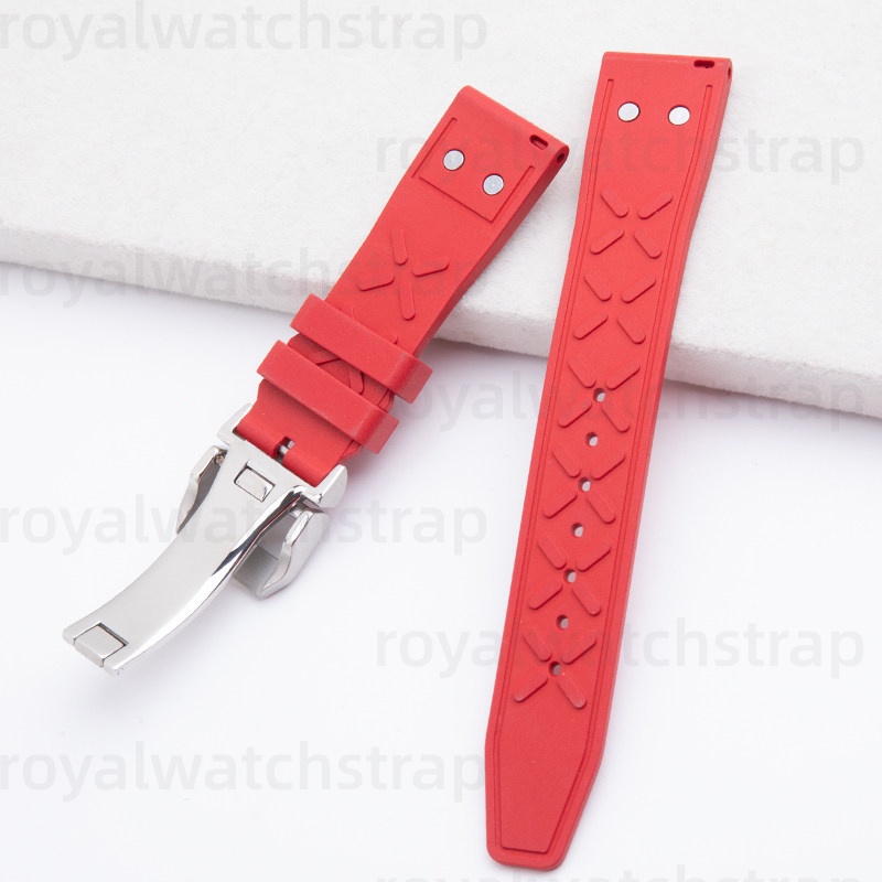 20/21mm/22mm Quick Release FKM Rubber Strap For IWC Portugieser/All Pilot With Rivet Style