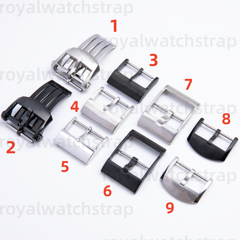 18mm 20 mm Stainless Steel Watch Strap Accessories Rubber Steel Strap Buckle Pin Buckle Folding Buckle For Breitling ﻿