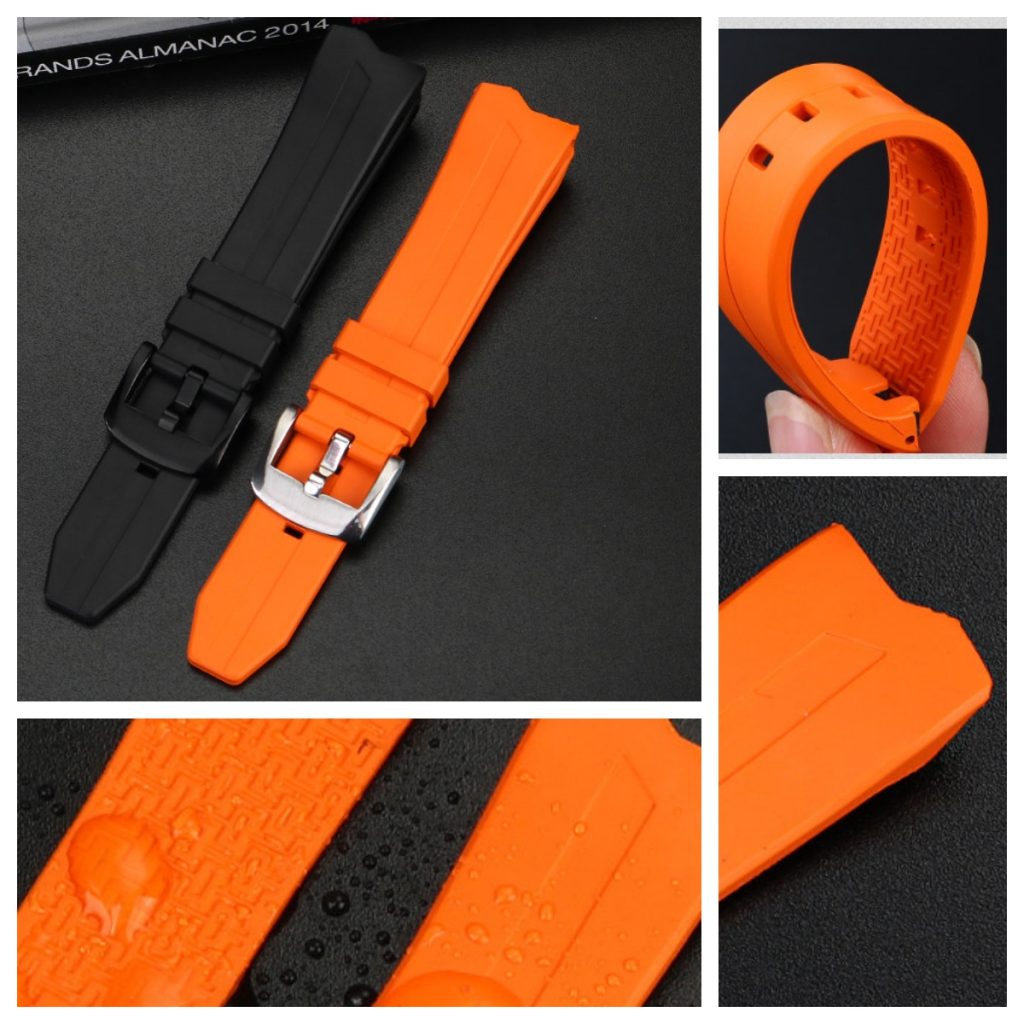 20mm FKM Rubber Watch Strap For Hamilton Hamilton Ventura Elvis80 Anniversary (1)
