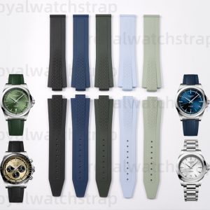 22mm Soft FKM Rubber Watch Strap For Longines Conquest Classic Chronograph 4142mm (5)