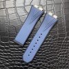 28mm Quick Release FKM Rubber Soft Strap For Hublot Sang Bleu II 45mm 418