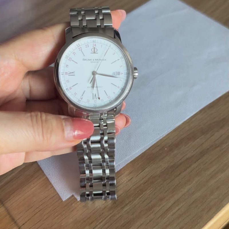 Curved Stainless Steel Band for Baume & Mercier Bracelet Replacement Capeland Classima Clifton Steel Strap Curved Stainless Steel Band for Baume & Mercier Bracelet Replacement Capeland Classima Clifton Steel Strap