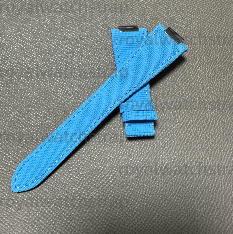 Custom FKM Rubber Strap With Canvas Pattern For Patek Philippe Nautilus 5712 5711 With Steel Adapter (5) Custom FKM Rubber Strap With Canvas Pattern For Patek Philippe Nautilus 5712 5711 With Steel Adapter