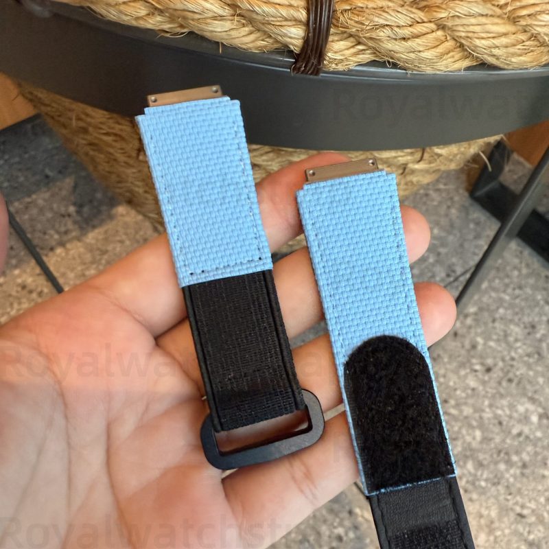 Custom Replacement Canvas Pattern Rubber Velcro & Elastic Strap for Richard Mille (2) Custom Replacement Canvas Pattern Rubber Velcro & Elastic Strap for Richard Mille
