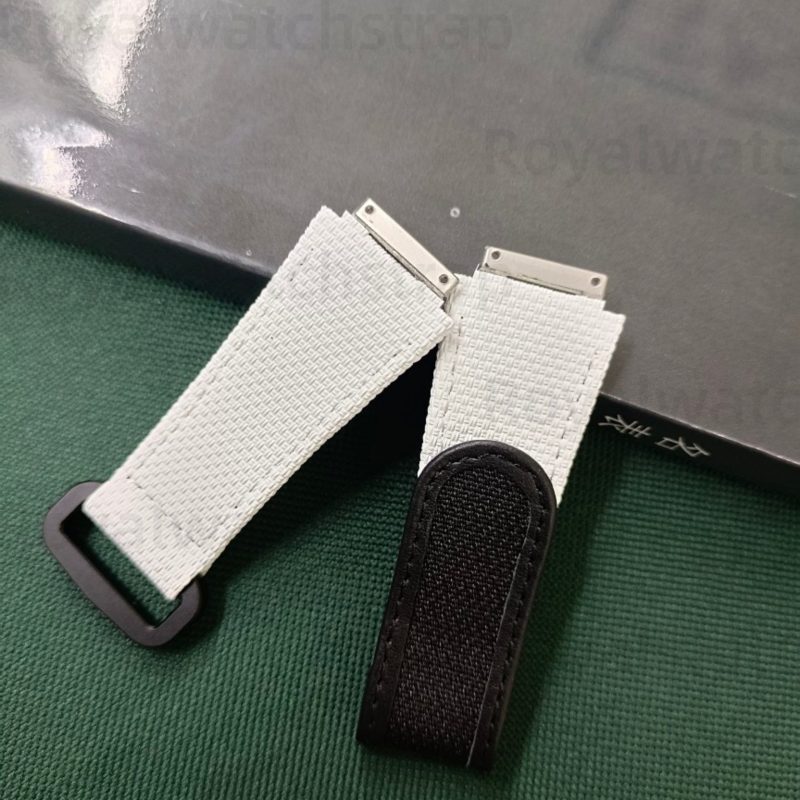 Custom Replacement Canvas Pattern Rubber Velcro & Elastic Strap for Richard Mille (3) Custom Replacement Canvas Pattern Rubber Velcro & Elastic Strap for Richard Mille