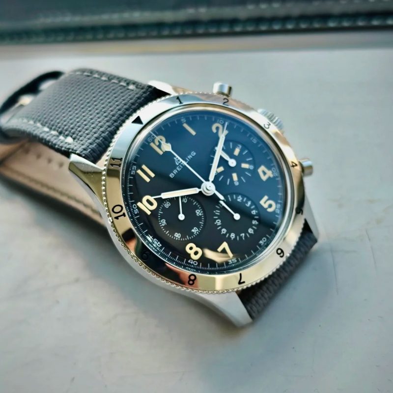 Custom Handmade Flat End PVC Rubber Watch Strap For Breitling Avenger Superocean Professional