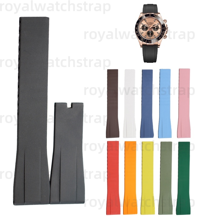 FKM Rubber Watch Strap For Rolex Cosmograph Daytona 116515