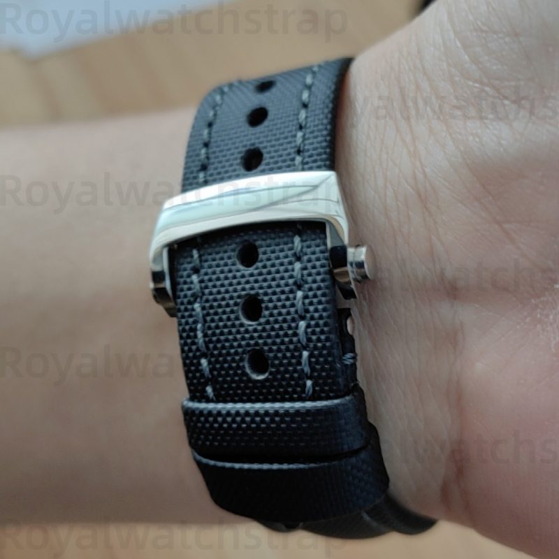 Handmade Nylon Canvas Strap For Blancpain Fifty Fathoms Sailcloth Watch Band (7) Handmade Nylon Canvas Strap For Blancpain Fifty Fathoms Sailcloth Watch Band