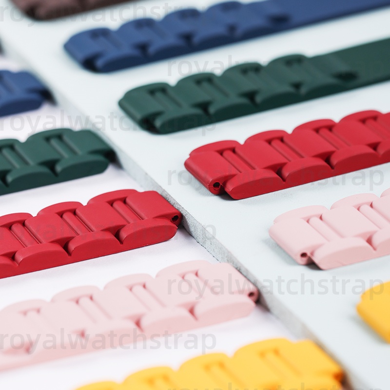 Premium Rubber Watch Band FKM Strap For Cartier Ballon Bleu Multi Colors