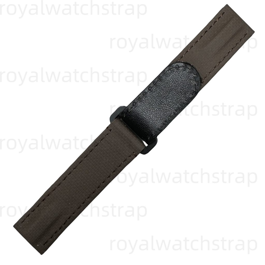 rubber velcro watch band flat end – Made to order
