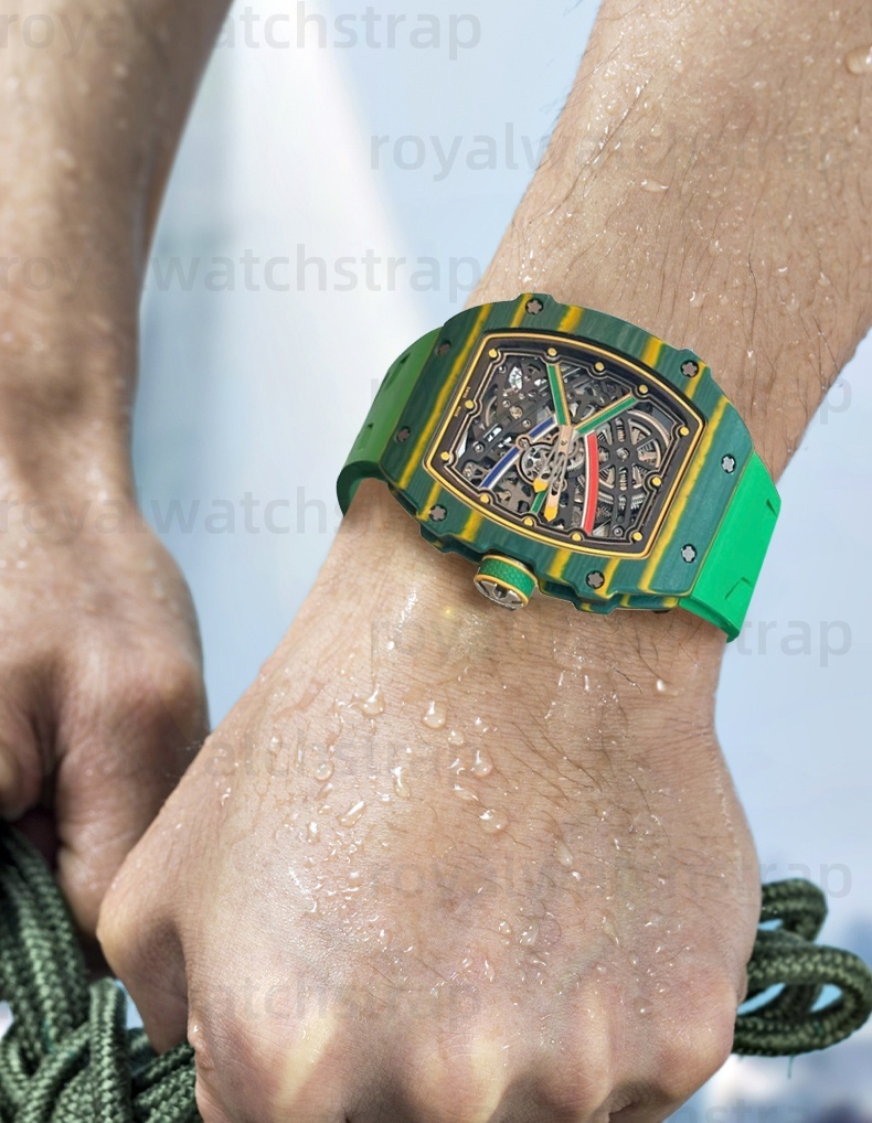 Waterproof FKM Rubber Watch Strap For Richard Mille RM67-02-01
