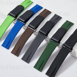 rubber velcro watch band flat end – Made to order