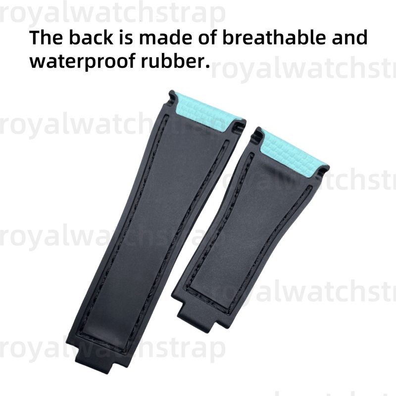 主图-04 20mm 21mm 22mm Custom PVC Rubber Strap Flat End For Rolex Daytona Oyster Perpetual