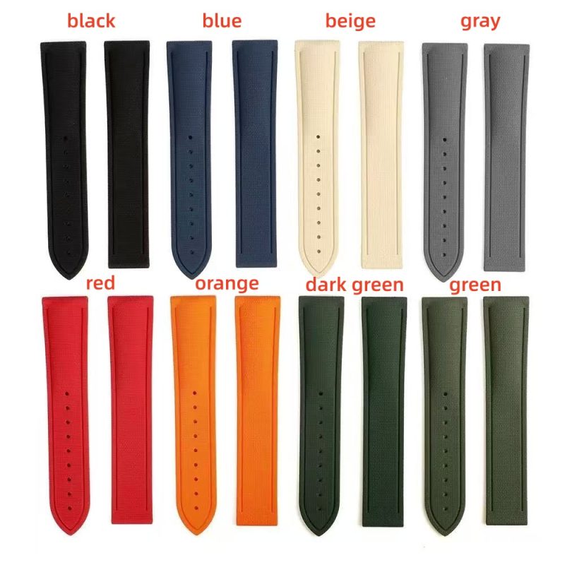 202122mm FKM Universal Quick-Release Rubber Watch Strap For IWC