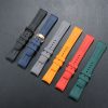 21mm 22mm Fluororubber Watch Strap For Seiko Rolex Submariner Curved-End