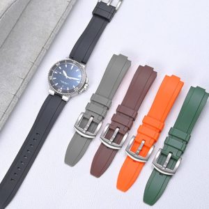 24-12mm Waterproof Silicone Rubber Watch Strap For Oris Diving (3)