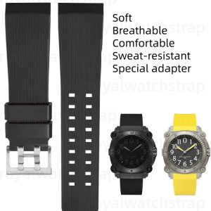 24mm Water-Resistant Rubber Watch Strap For Hamilton Khaki Navy Frogman H78585333