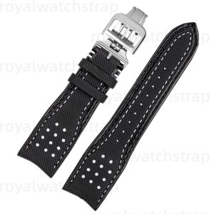 Canvas & Leather Watch Strap Replacement For Mens Jaeger-LeCoultre Aston Martin Q1928470
