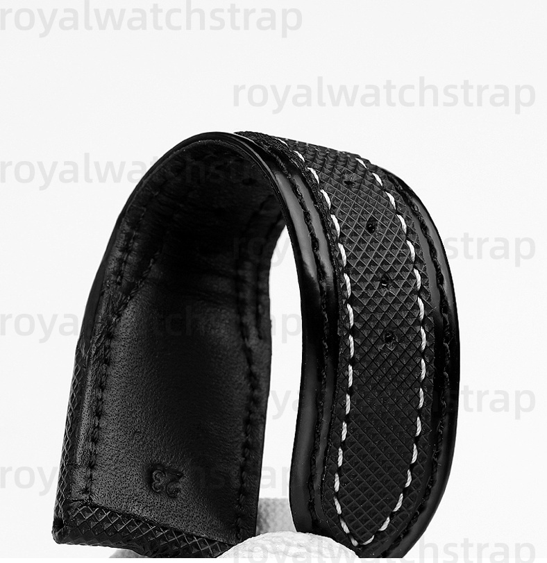Curved End Nylon & Leather Watch Strap Replacement For Mens Jaeger-LeCoultre Aston Martin Q1928470