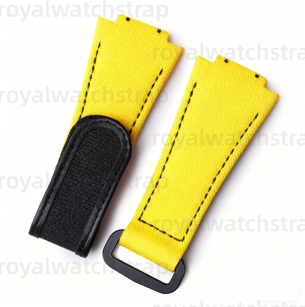 custom-velcro-watch-band-for-Hublot-Big-Bang-601-red-canvas-nylon-replacement-strap