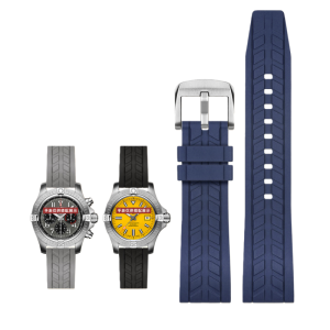 FKM Rubber Watch Strap For Breitling Avenger Band With Racing Tire Tread Pattern 20 22mm (1)