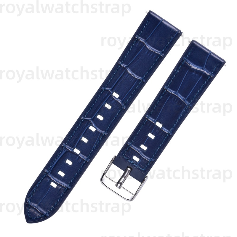 FKM Rubber With Leather-Wrapped Watch Strap For Omega Planet Watch Straps Fluororubber Bands