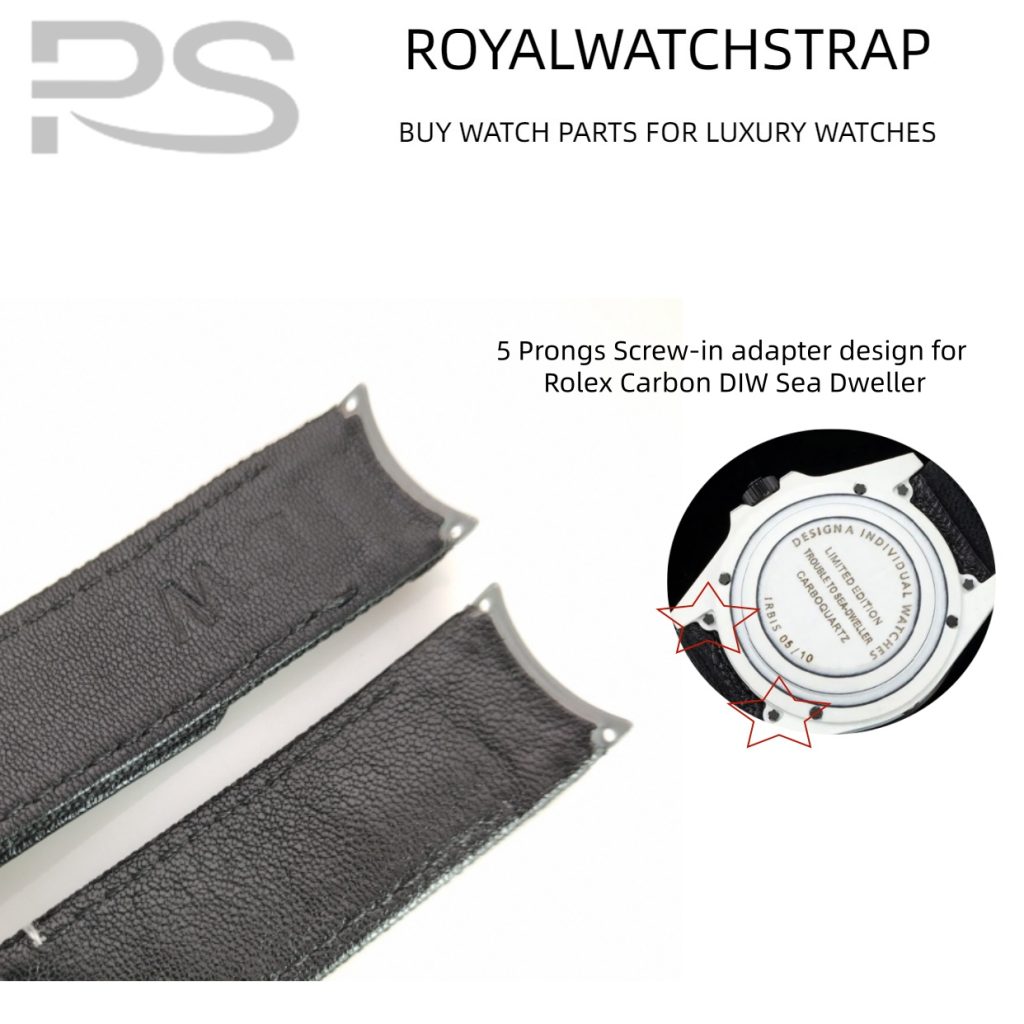 NTPT Carbon Fiber SD 43mm Rolex Sea Dweller BandCustom Canvas DiW Rolex Carbon Sea Dweller Velcro strap Custom Canvas DiW Rolex Carbon Sea Dweller Velcro strap