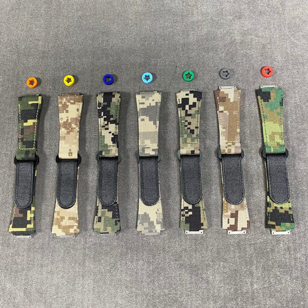 New Custom Canvas Velcro Camo Strap for Richard Mille Watches