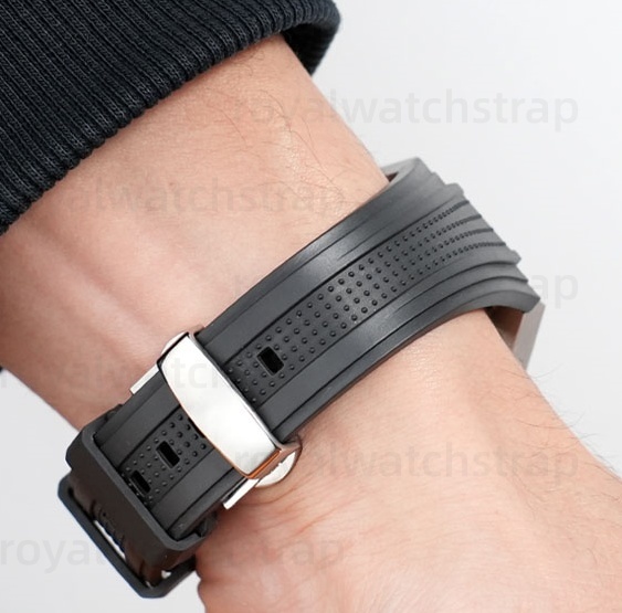 Quick-Release FKM Rubber Watch Strap for Zenith DEFY SKYLINE 03.9300