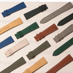 Replacement Calfskin Watch Straps Suede-Finished Leather Band For Patek Philippe Jaeger-LeCoultre Rolex