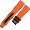 Orange Replacement-Custom-PVC-Rubber-With-Canvas-Pattern-Rubber-Strap-For-IWC-Portugieser-Portofino-Pilot-Le-Petit-Prince- (3)