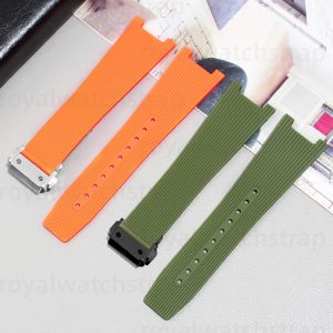 Replacement Silicone Rubber Strap Watch Bands For Bell And Ross BR05/BRX5