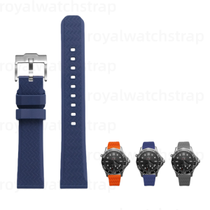 19mm 20mm 21mm 22mm Quick-Release FKM Rubber Strap For Longines Conquest L3.781782783742642